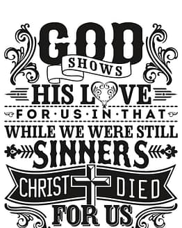 estampa camiseta evangélica God shows his love