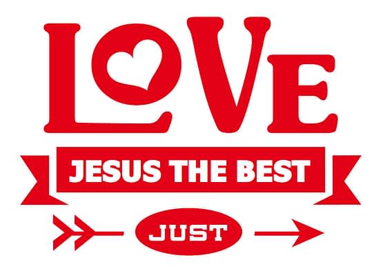 estampa camiseta evangélica Love Jesus the best