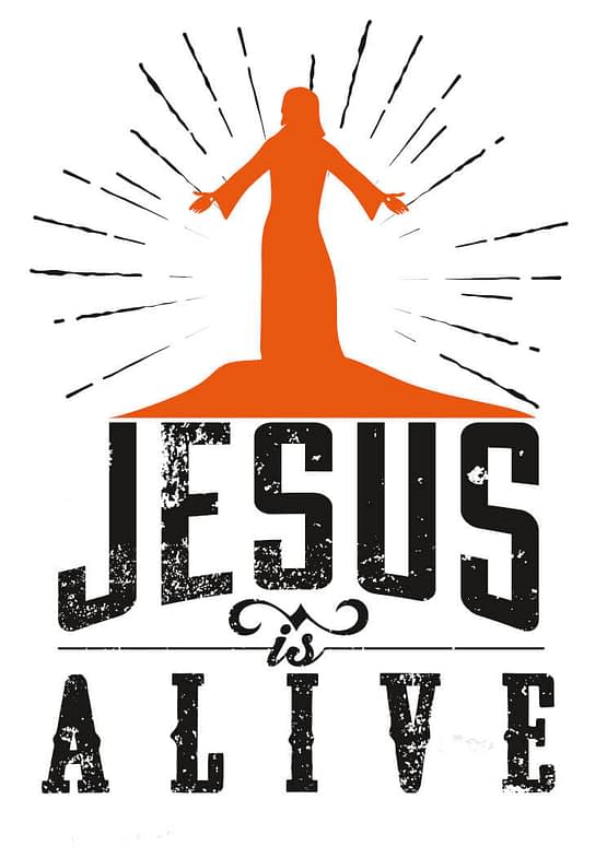 estampa camiseta evangélica Jesus is alive