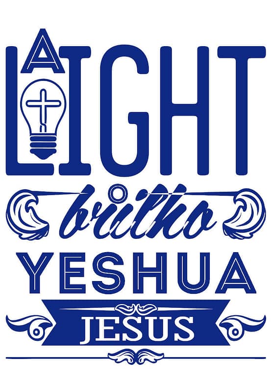 estampa camiseta evangélica A Light Yeshua